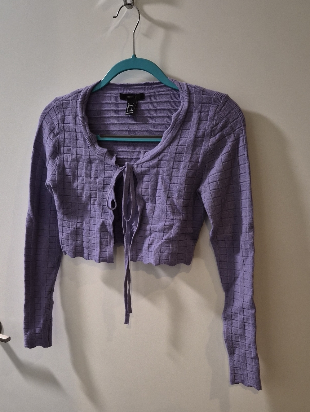 Forever 21 Tie-Front Cropped Cardigan Sweater